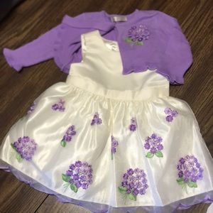 Purple flower dress 12 mo